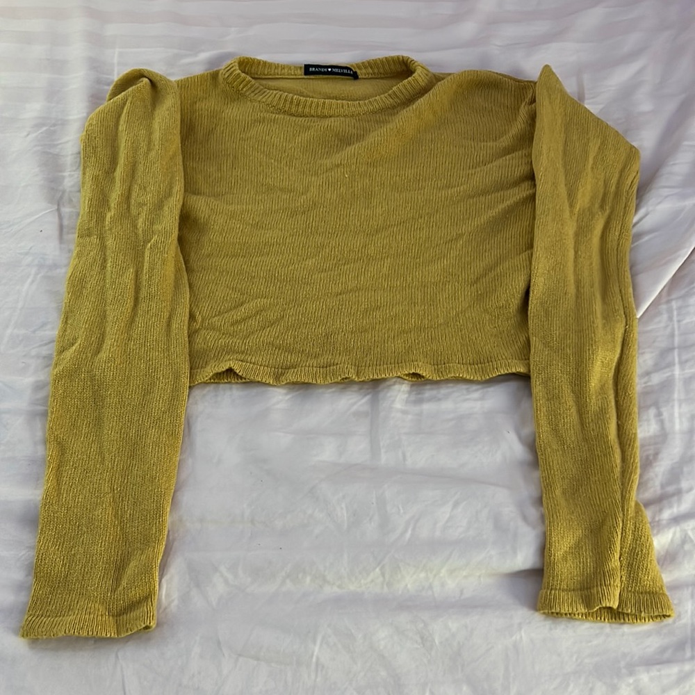 brandy melville yellow sweater